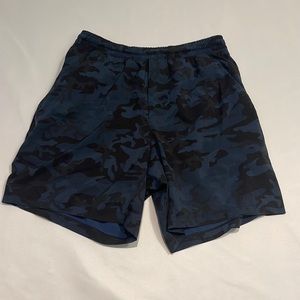 Men’s Lululemon Pace Breaker Shorts 5” (Navy Camo)
